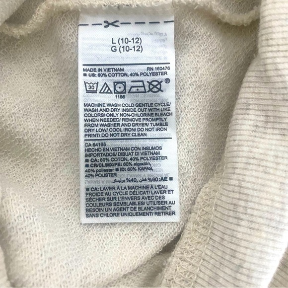 Pop Sugar X Old Navy Sweatshirt Hoodie Graphic Large 10-12  “Radiate Good Vibes - Picture 3 of 6